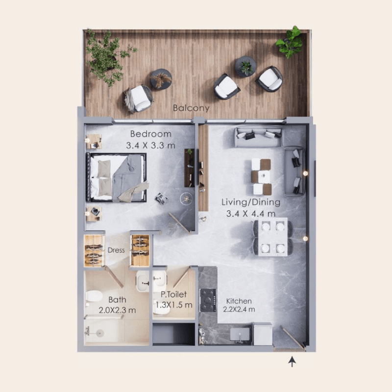 1 BR