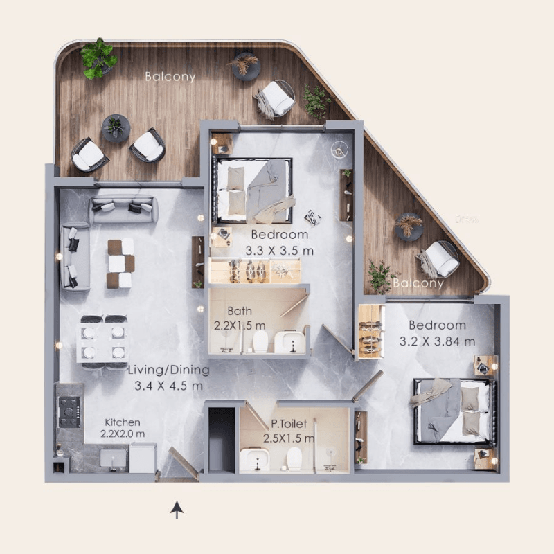 2 BR
