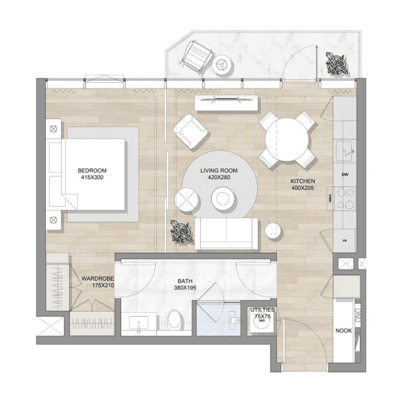1 BR