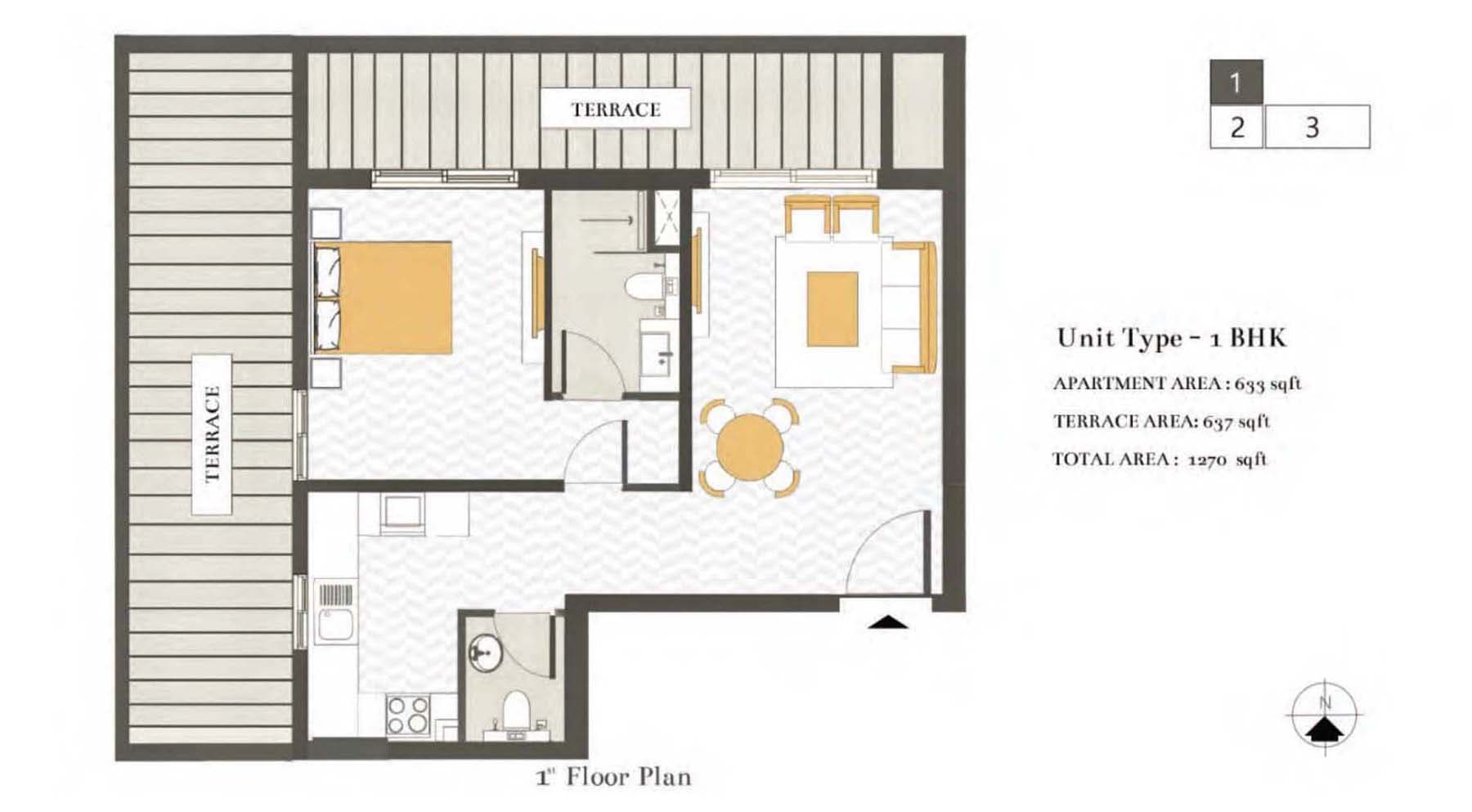 1 BR