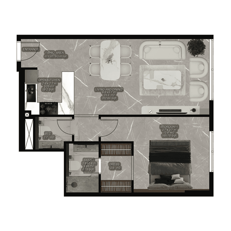 1 BR