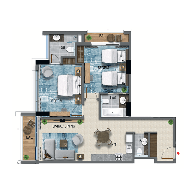 2 BR