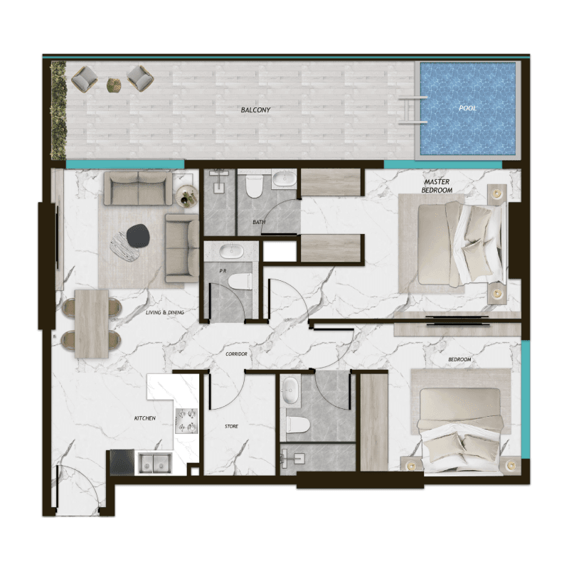 2 BR