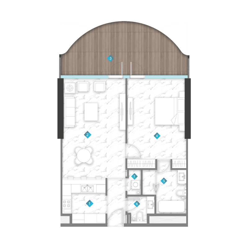 1 BR