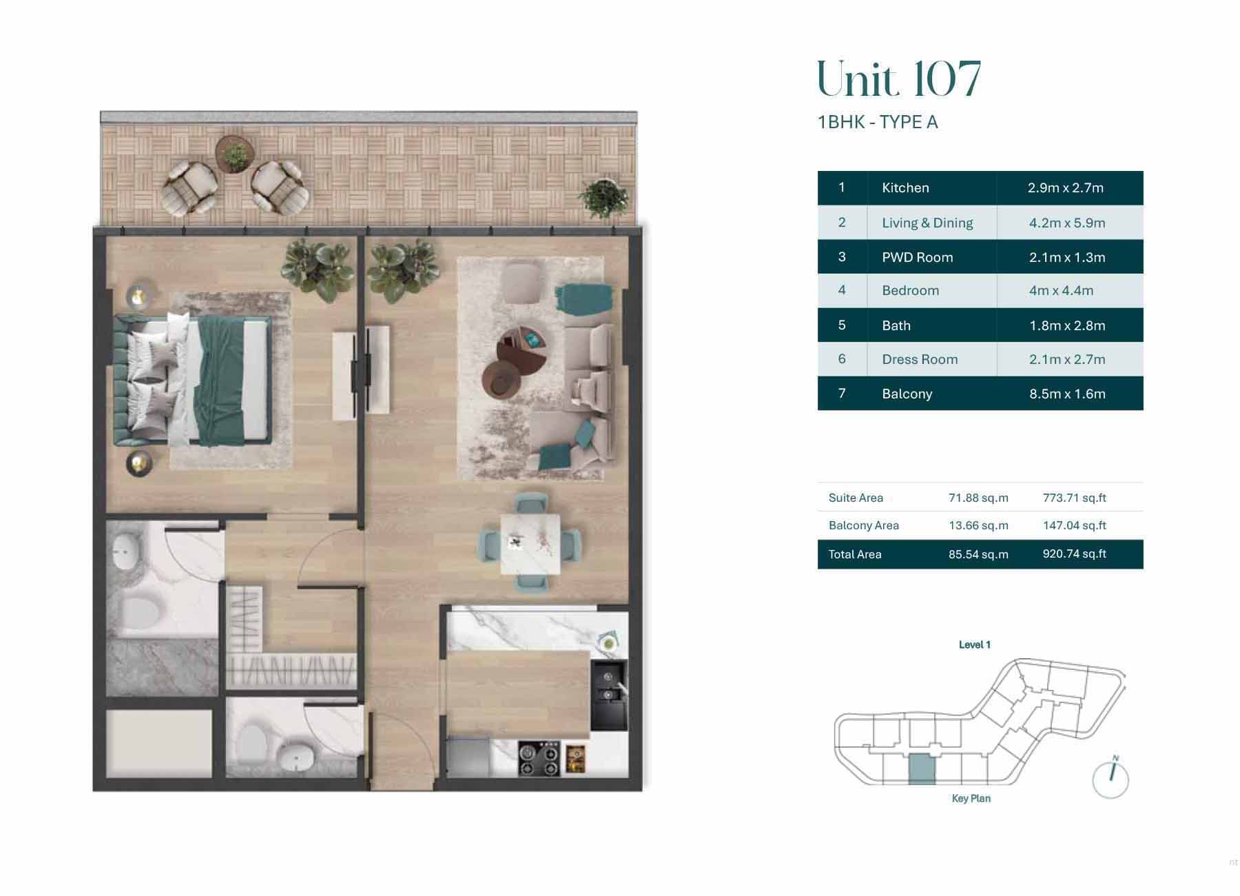 1 BR