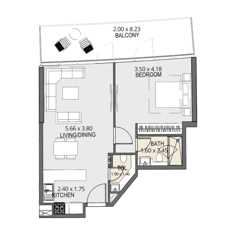 1 BR