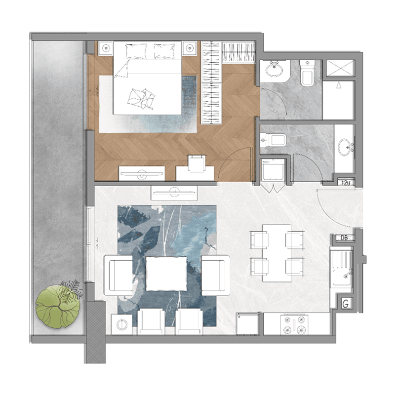1 BR