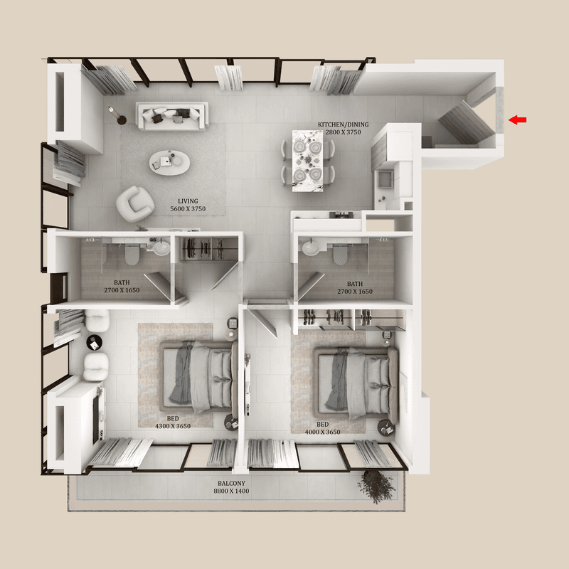 2 BR
