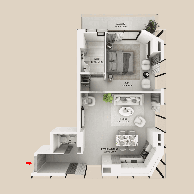 1 BR
