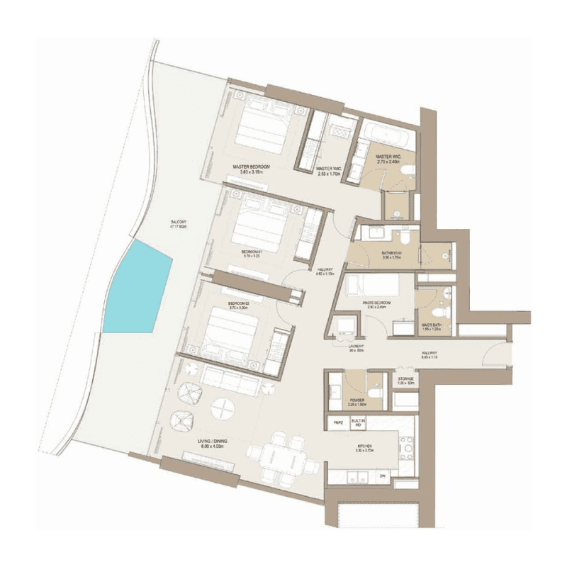 3 BR