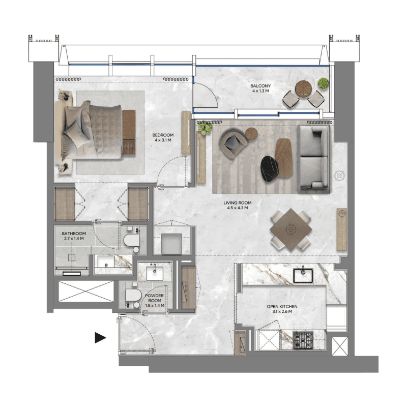 1 BR