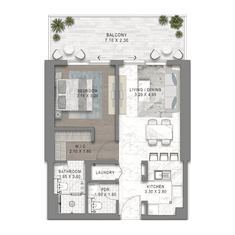 1 BR