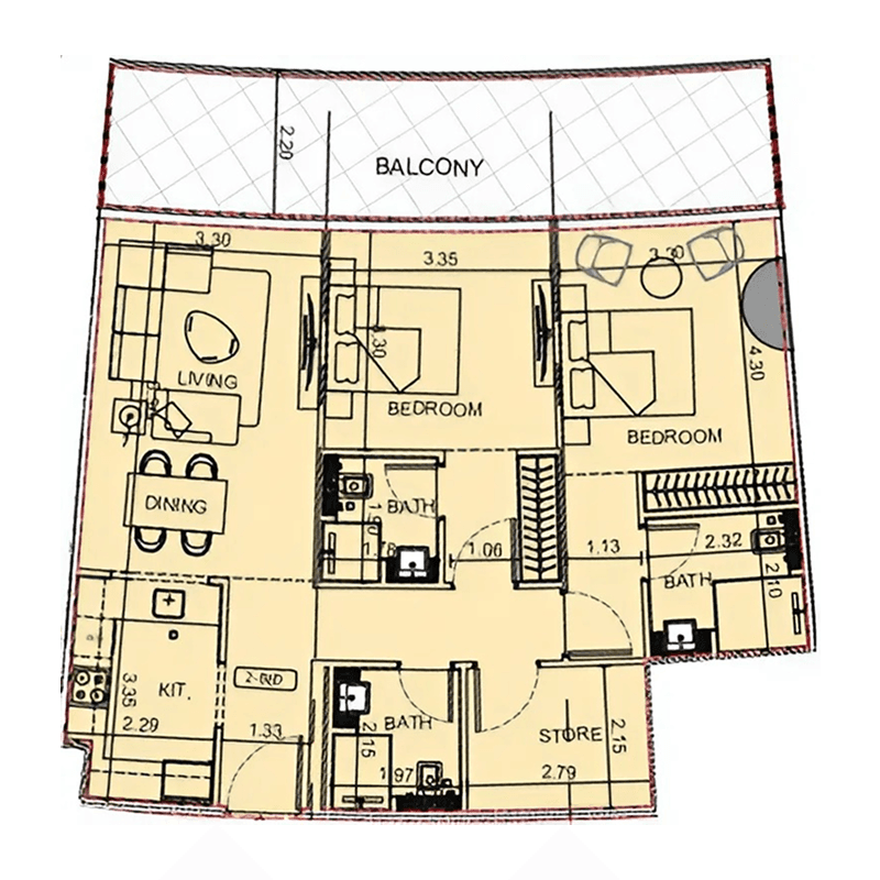 2 BR