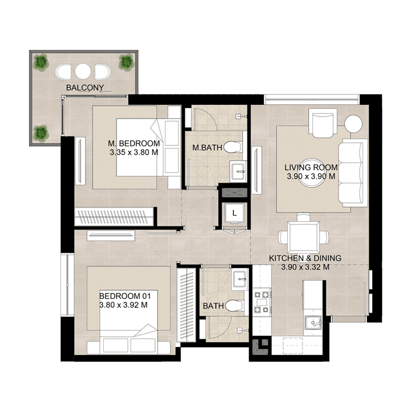 2 BR