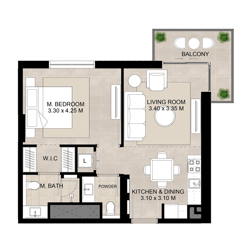1 BR