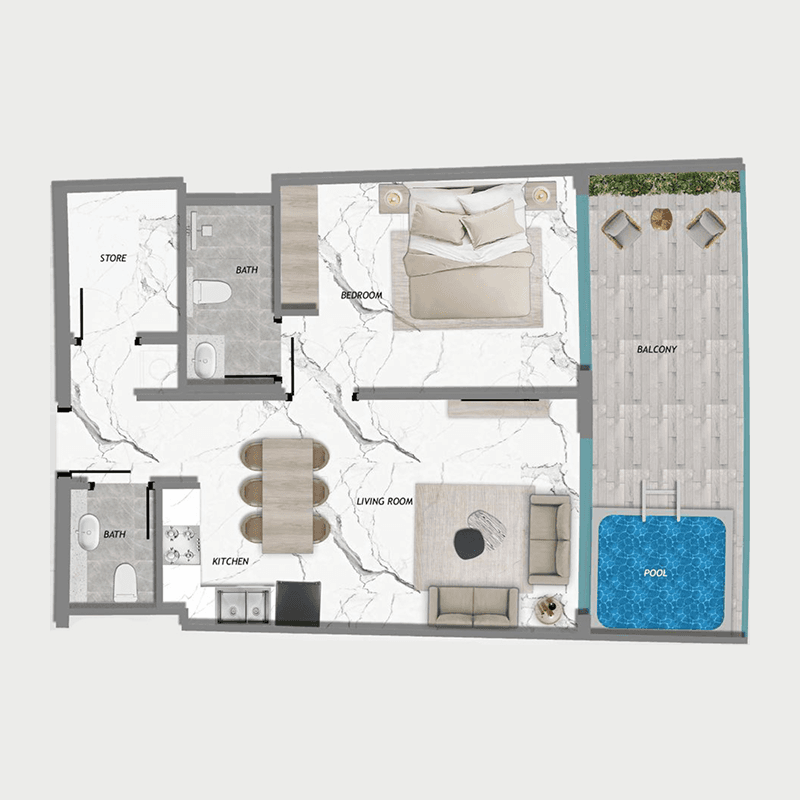 1 BR