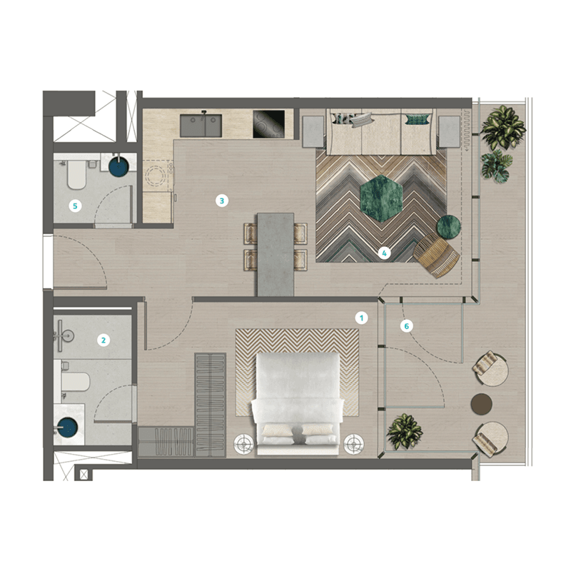 1 BR