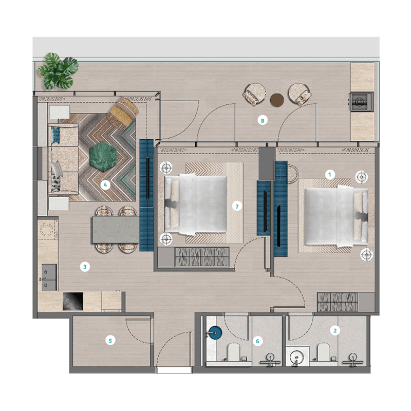 2 BR