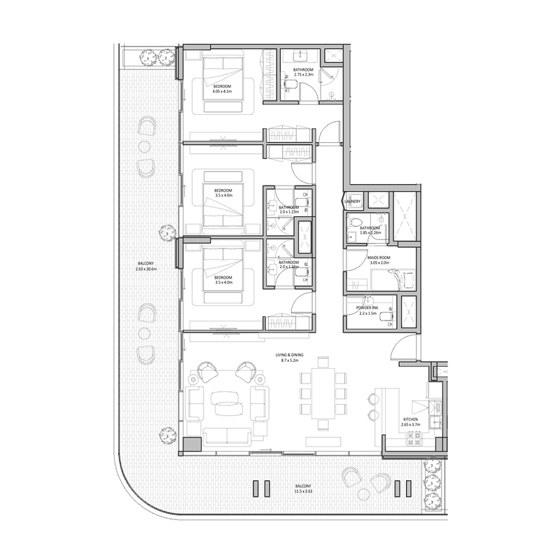 3 BR