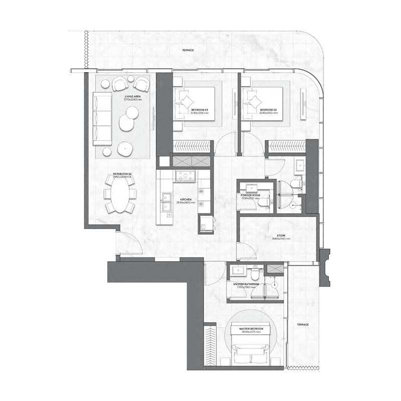 3 BR