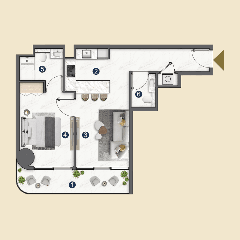 1 BR