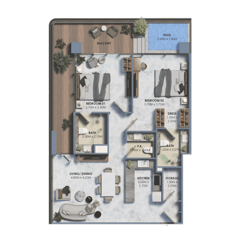2 BR