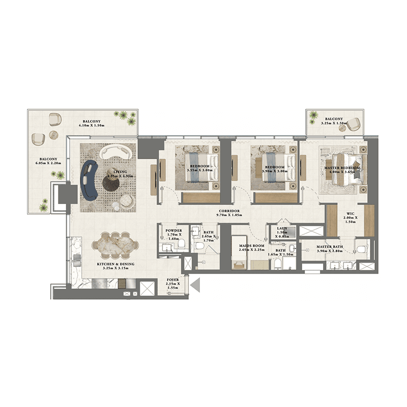 3 BR