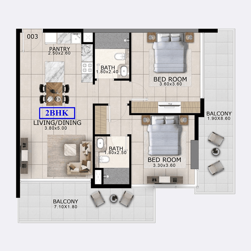 2 BR