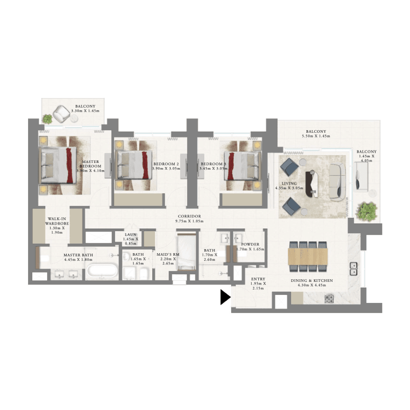3 BR