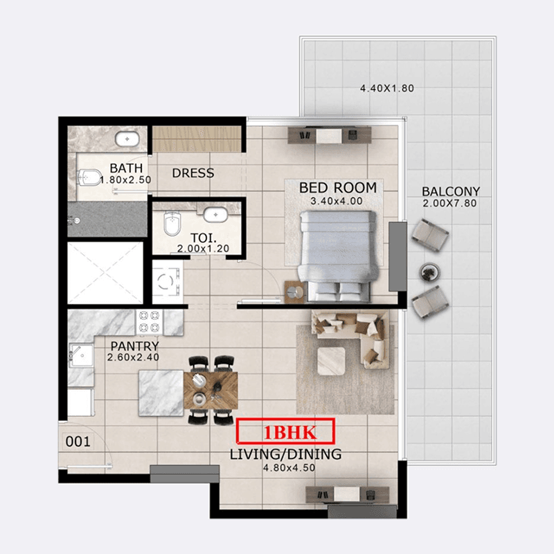 1 BR