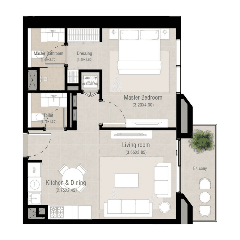 1 BR
