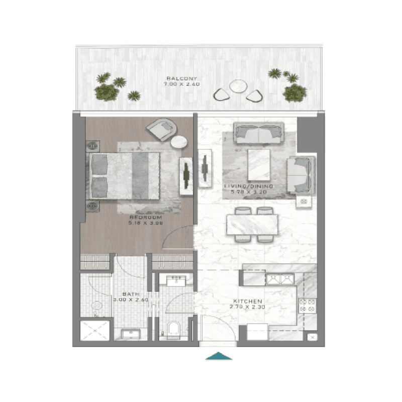 1 BR