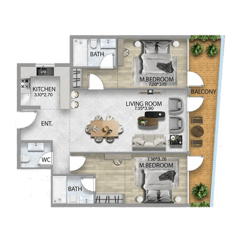 2 BR
