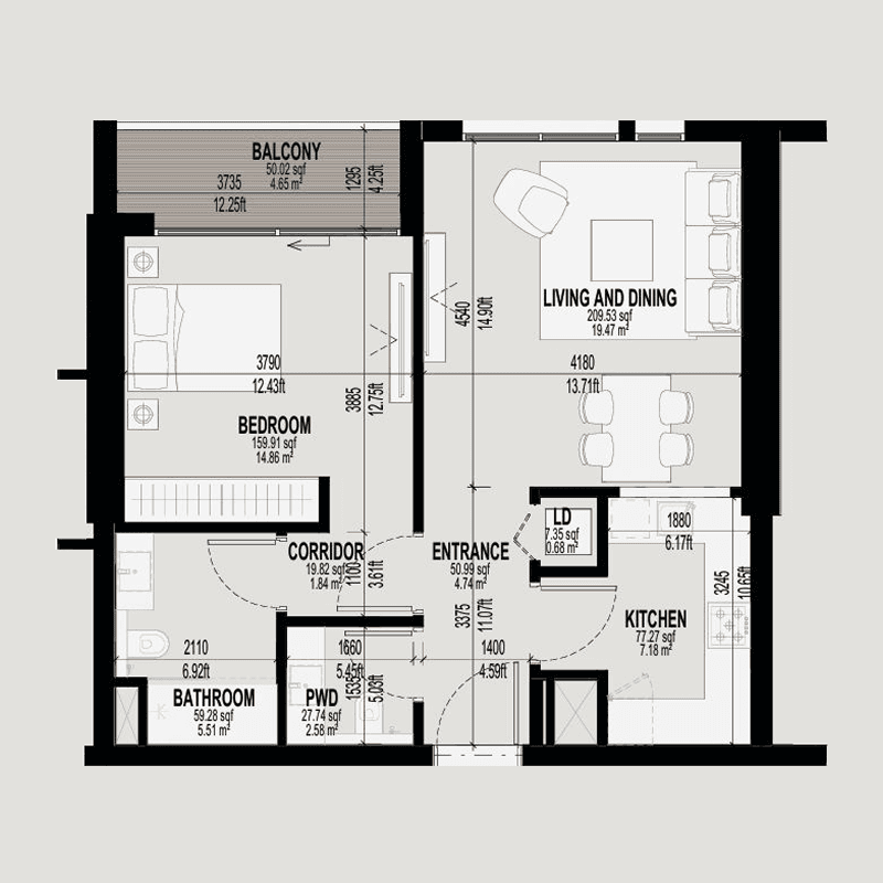 1 BR