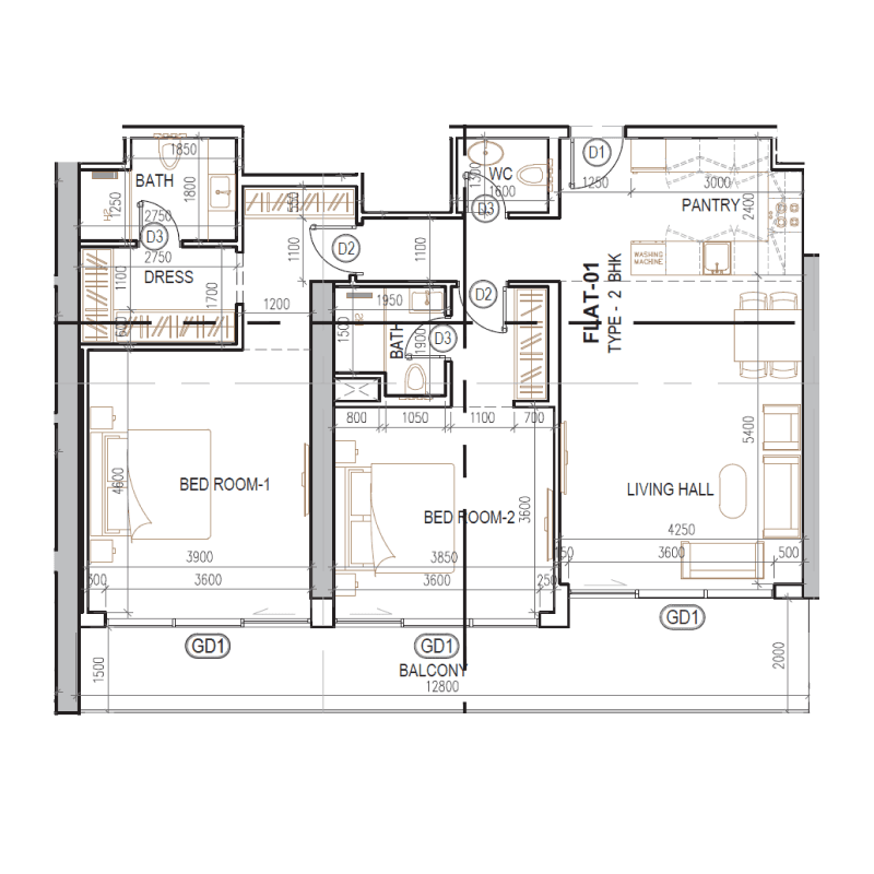 2 BR