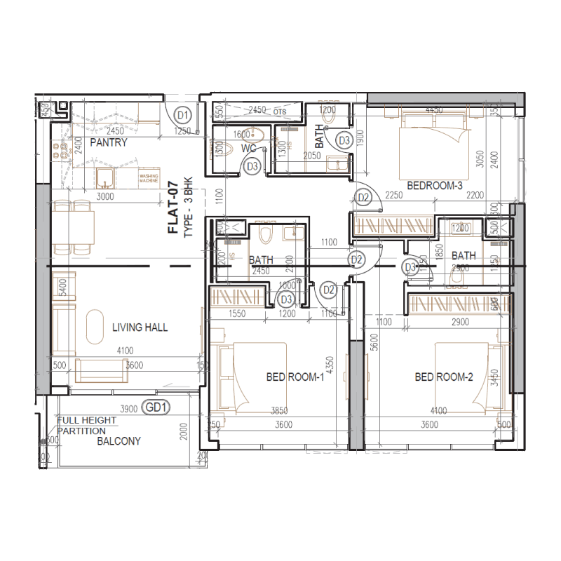 3 BR