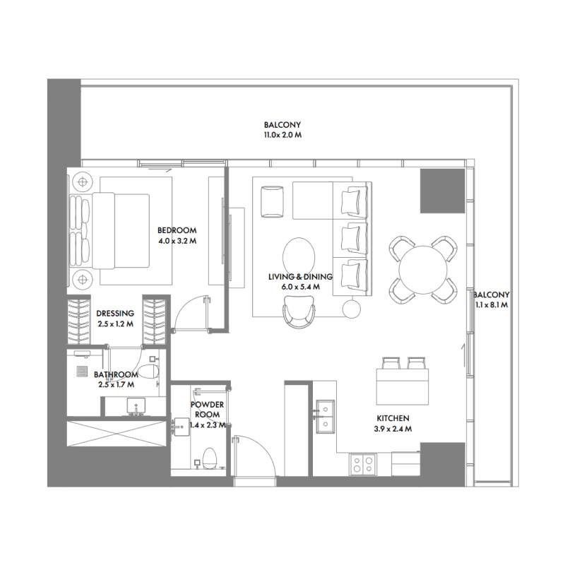 1 BR