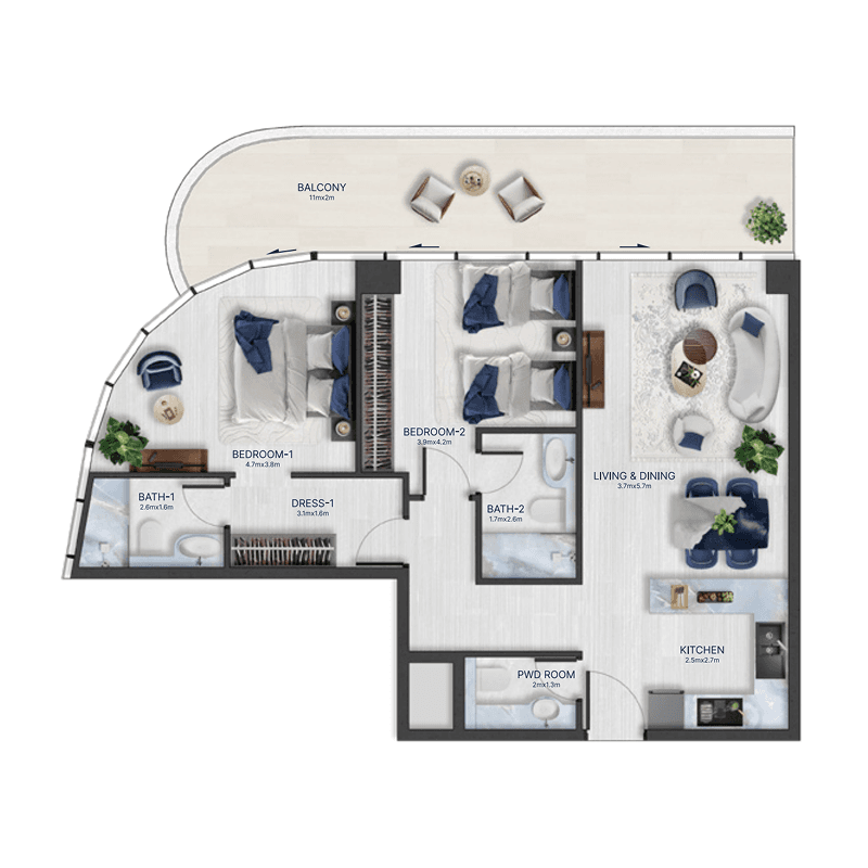 2 BR