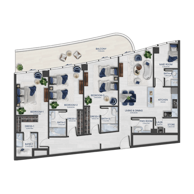 3 BR