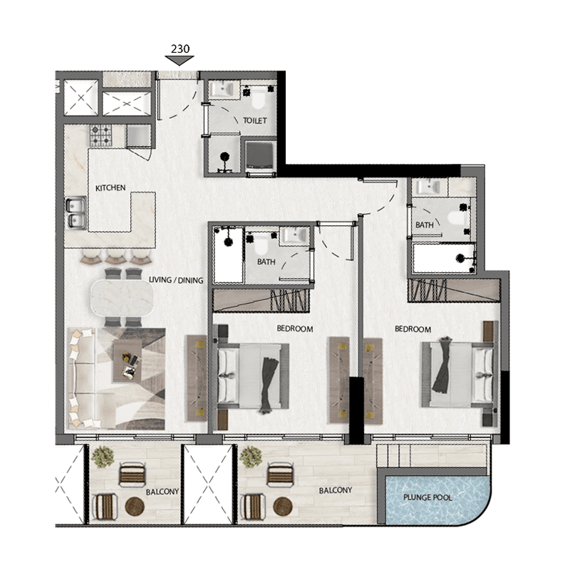 2 BR
