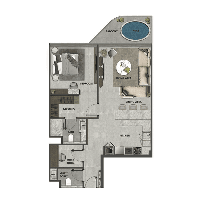 1 BR