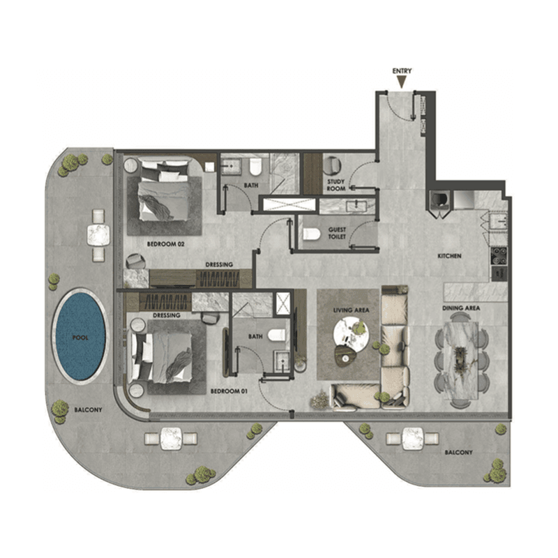 2 BR