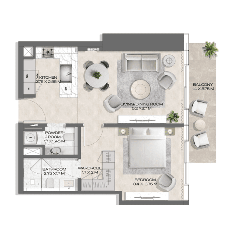 1 BR