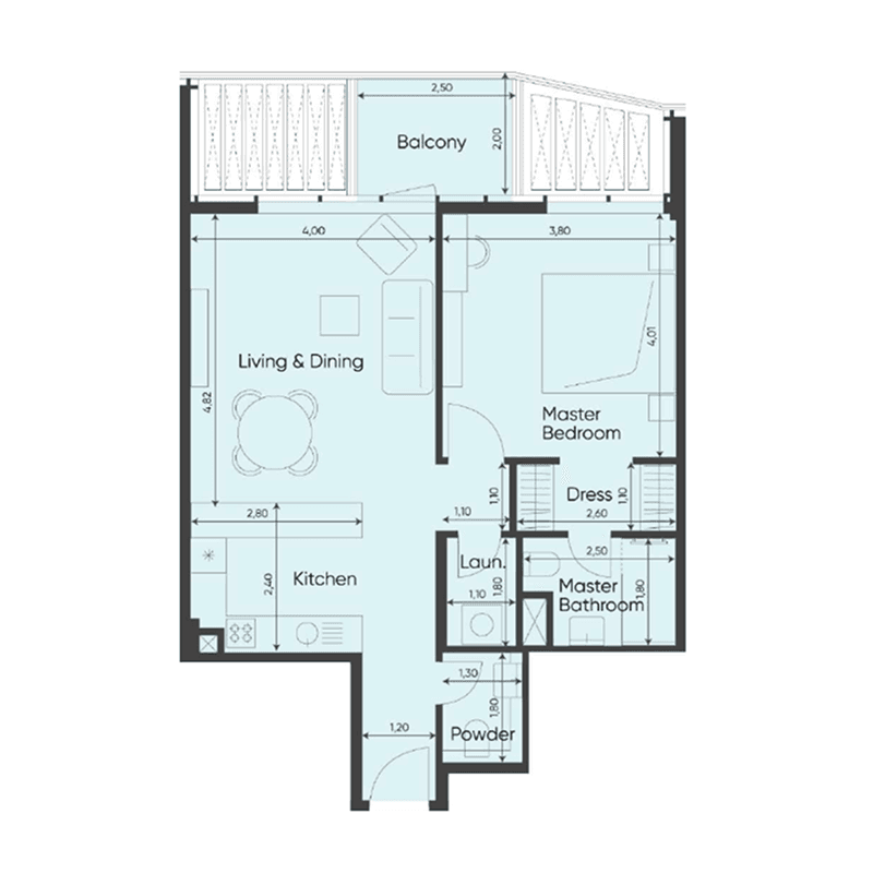 1 BR