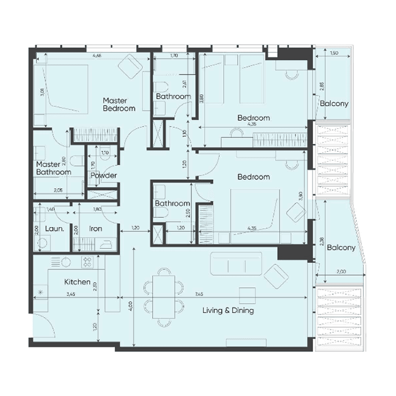 3 BR