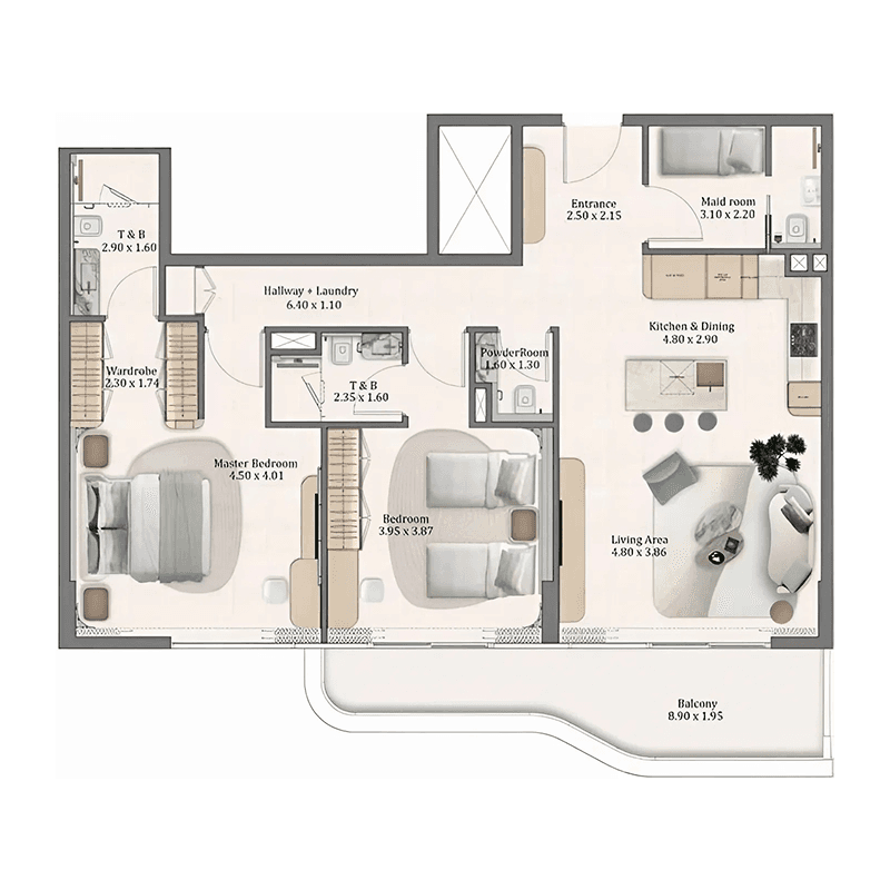 2 BR