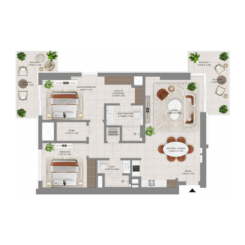 2 BR
