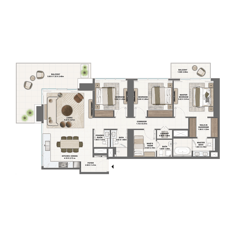 3 BR