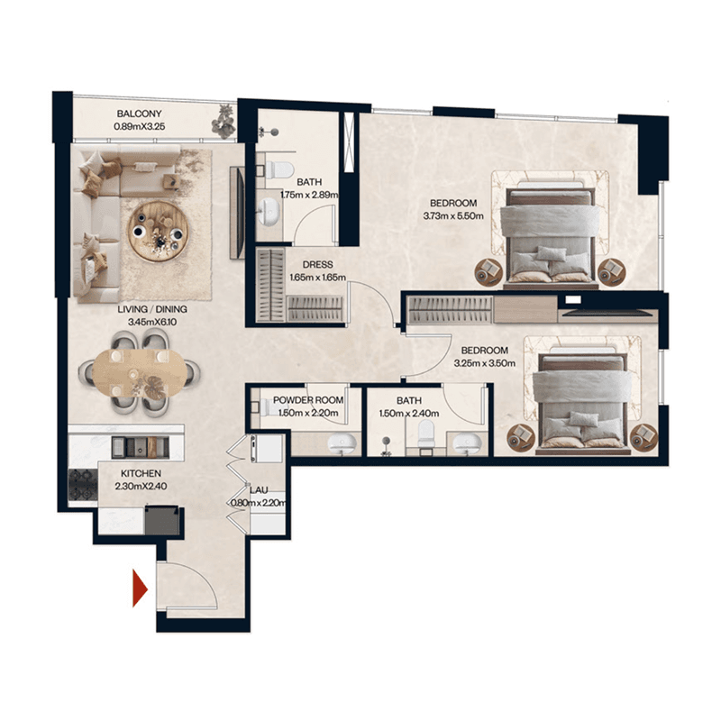 2 BR