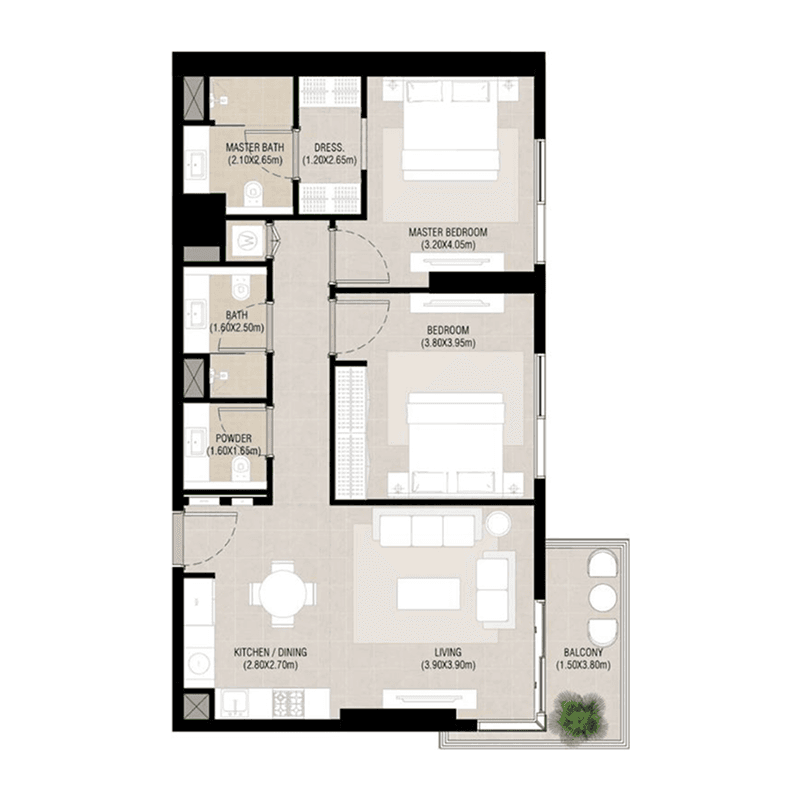 2 BR